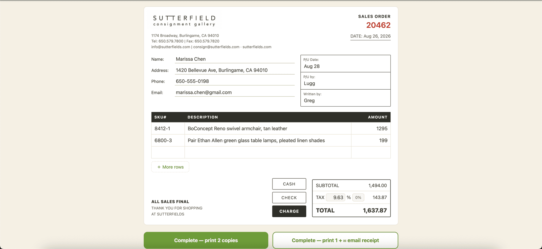 Sutterfields Operations Platform — image 3